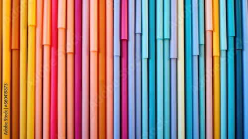 colorful plastic drinking straws background. photo