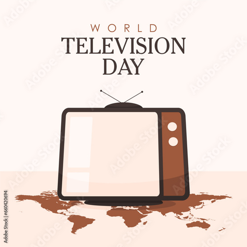 world television day poster template vector stock