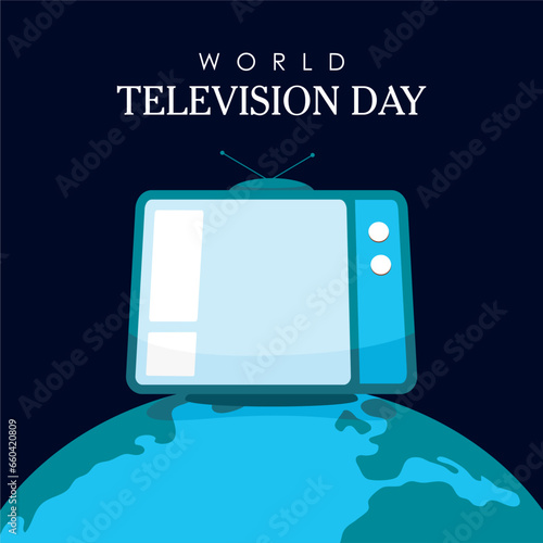 world television day poster template vector
