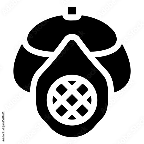 Mask respiratory protection icon symbol vector image. Illustration of mask face safety breathing design image