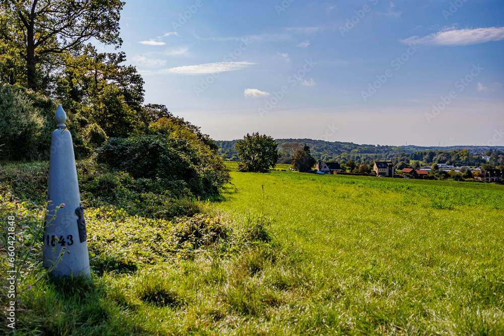 Kanne Riemst Border marker between Belgium and Holland on Caestert plateau ...