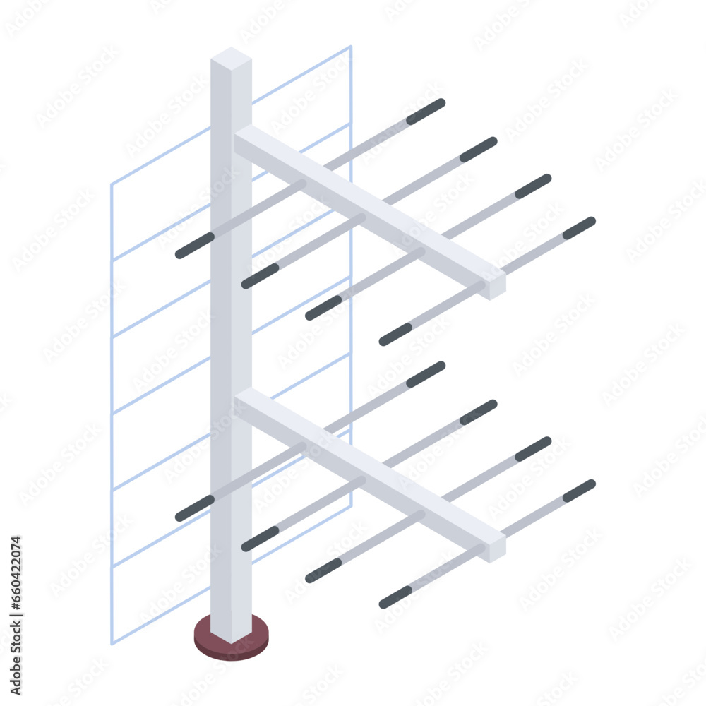 Premium isometric icon of control tower Premium isometric icon of control tower
