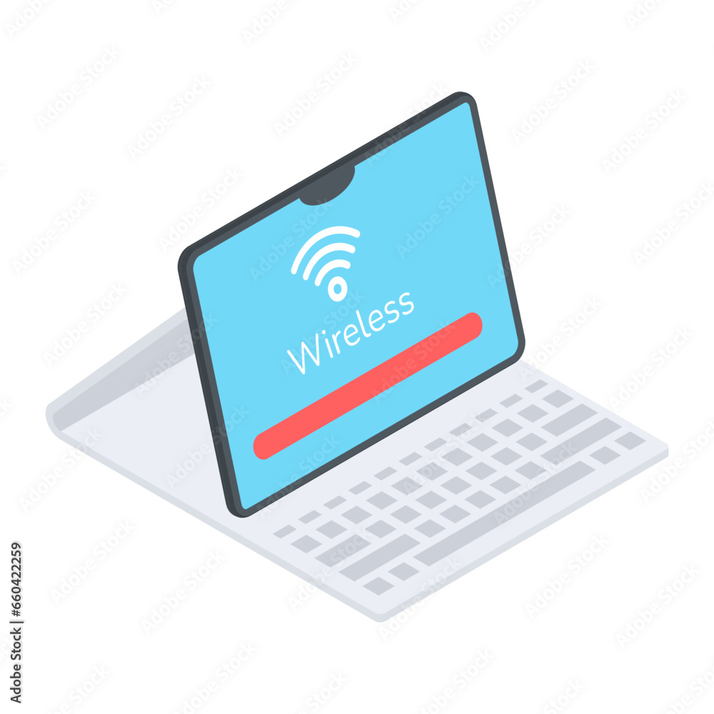Isometric icon of an internet tv Isometric icon of an internet tv