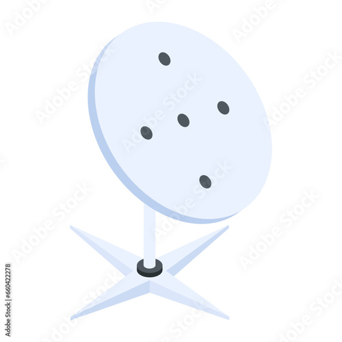 Here’s an isometric icon of parabolic dish 
