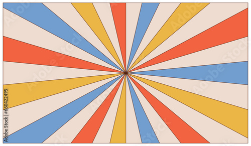 Groovy vector sunburst design