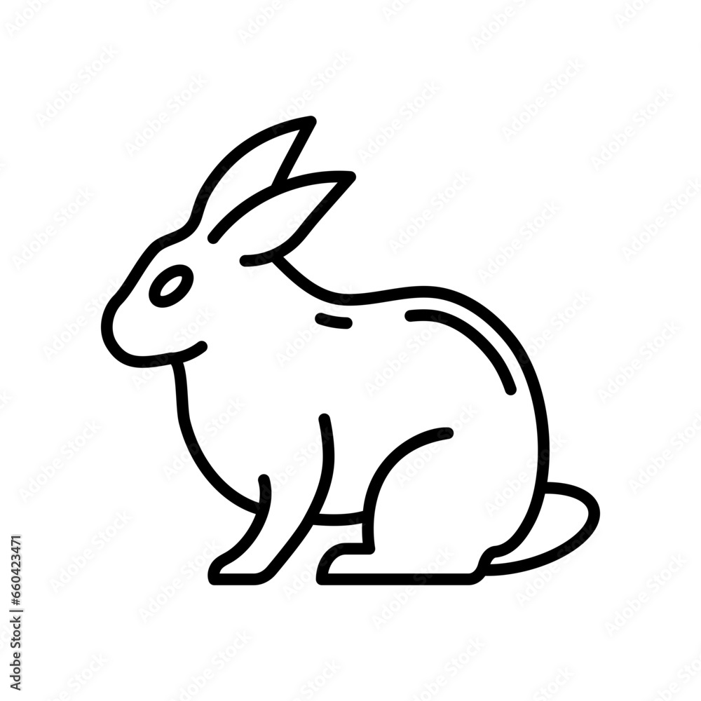 Rabbit icon in vector. Illustration Rabbit icon in vector. Illustration