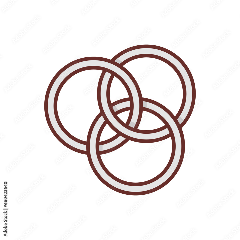 Linking Rings icon in vector. Illustration Linking Rings icon in vector. Illustration