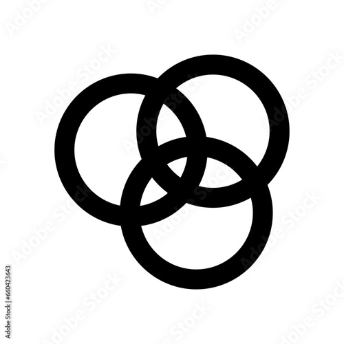 Linking Rings icon in vector. Illustration
