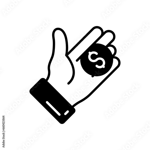 Coin Trick icon in vector. Illustration
