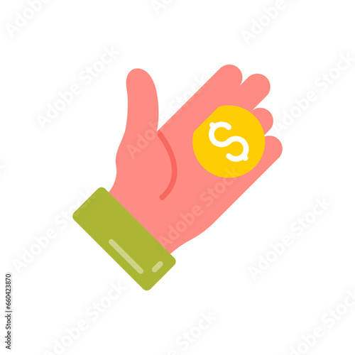 Coin Trick icon in vector. Illustration