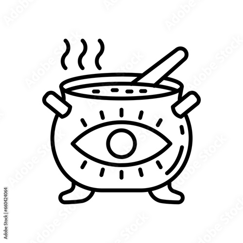 Cauldron icon in vector. Illustration