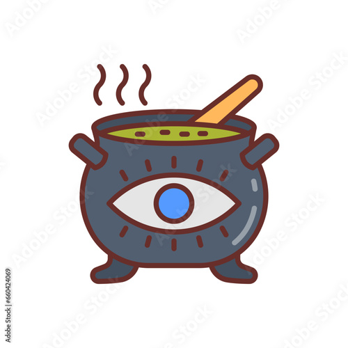 Cauldron icon in vector. Illustration