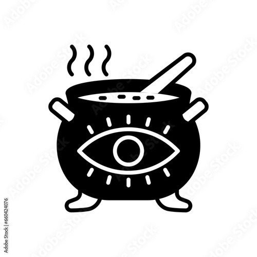 Cauldron icon in vector. Illustration