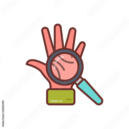 Palm Reading icon in vector. Illustration