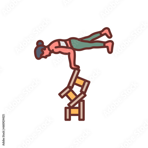 Acrobat icon in vector. Illustration