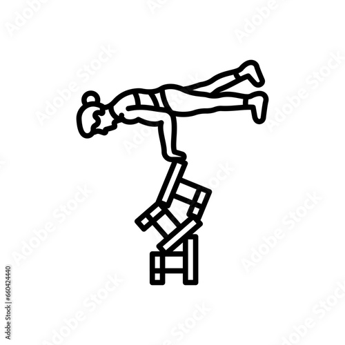 Acrobat icon in vector. Illustration