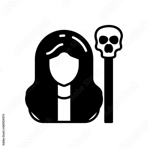Necromancer icon in vector. Illustration