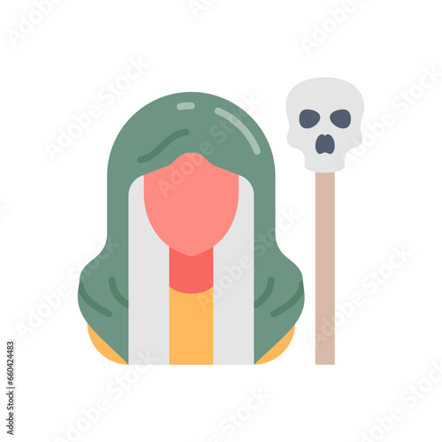 Necromancer icon in vector. Illustration
