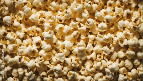 AI generated illustration of popped popcorn with a blurry background photo