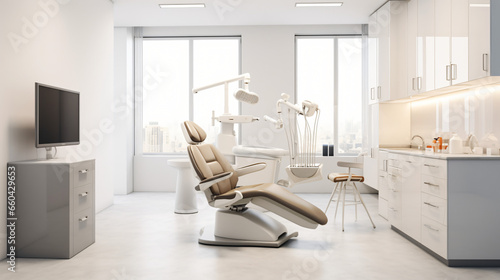 Contemporary interior of dental clinic