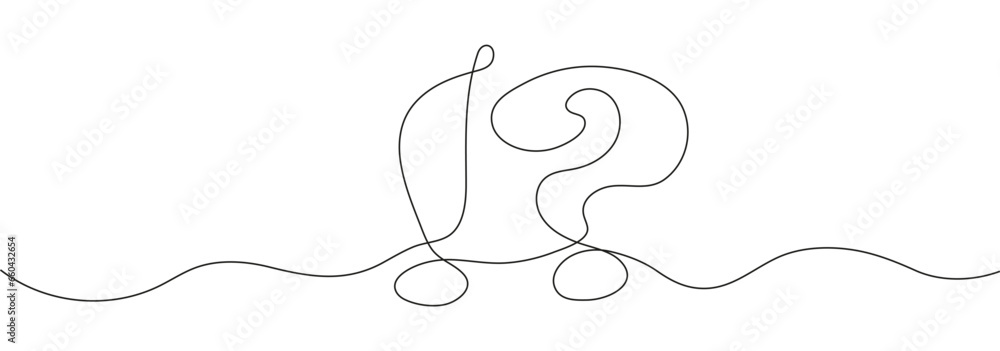 Question and exclamation marks one line art. FAQ concept vector. Interrogation symbols for expressing problems or difficulty. Question and exclamation marks one line art. FAQ concept vector. Interrogation symbols for expressing problems or difficulty.