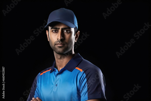 Young indian man in indian cricket jerseys