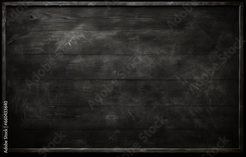 a blackboard on which there is a light and heavy scratch on it © olegganko