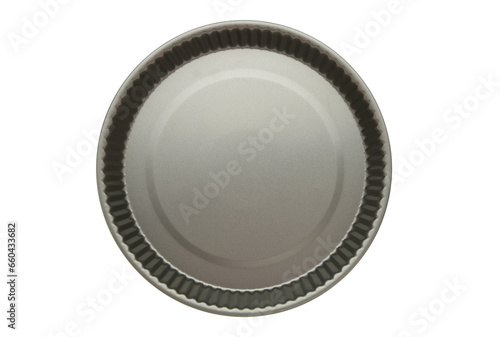 The round shape of the utensils for baking. Baking Dish on isolated background