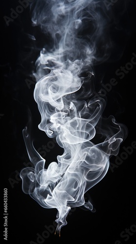 white smoke on a black background