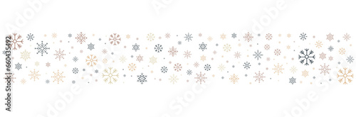 Wallpaper Mural Bannière - Arrière-plan de flocons de neige - Flocons - Éléments vectoriels décoratifs pour les fêtes de fin d'année - Papier-peint - Noël ou jour de l'an - Décorations festives - Vacances de Noël  Torontodigital.ca
