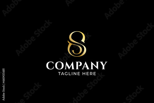 letter s with swan shape modern logo for jewelry and boutique