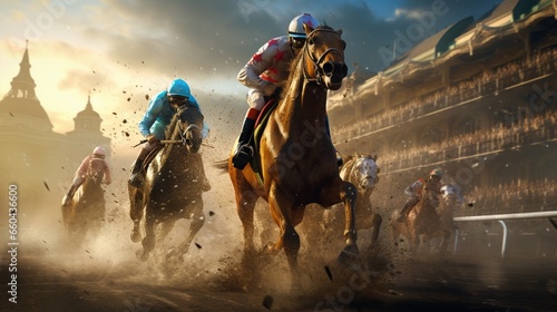 Experience the thrill of horse racing in a hyper-realistic environment that will leave you breathless.  © hamad