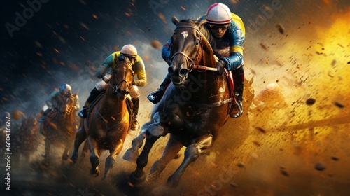 Experience the thrill of pixel-perfect horse racing in a futuristic world of unparalleled excitement.  © hamad