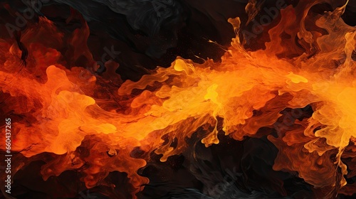 An image to use as a background featuring smoke with tones of autumn colors, light orange, and amber hues. Generative AI