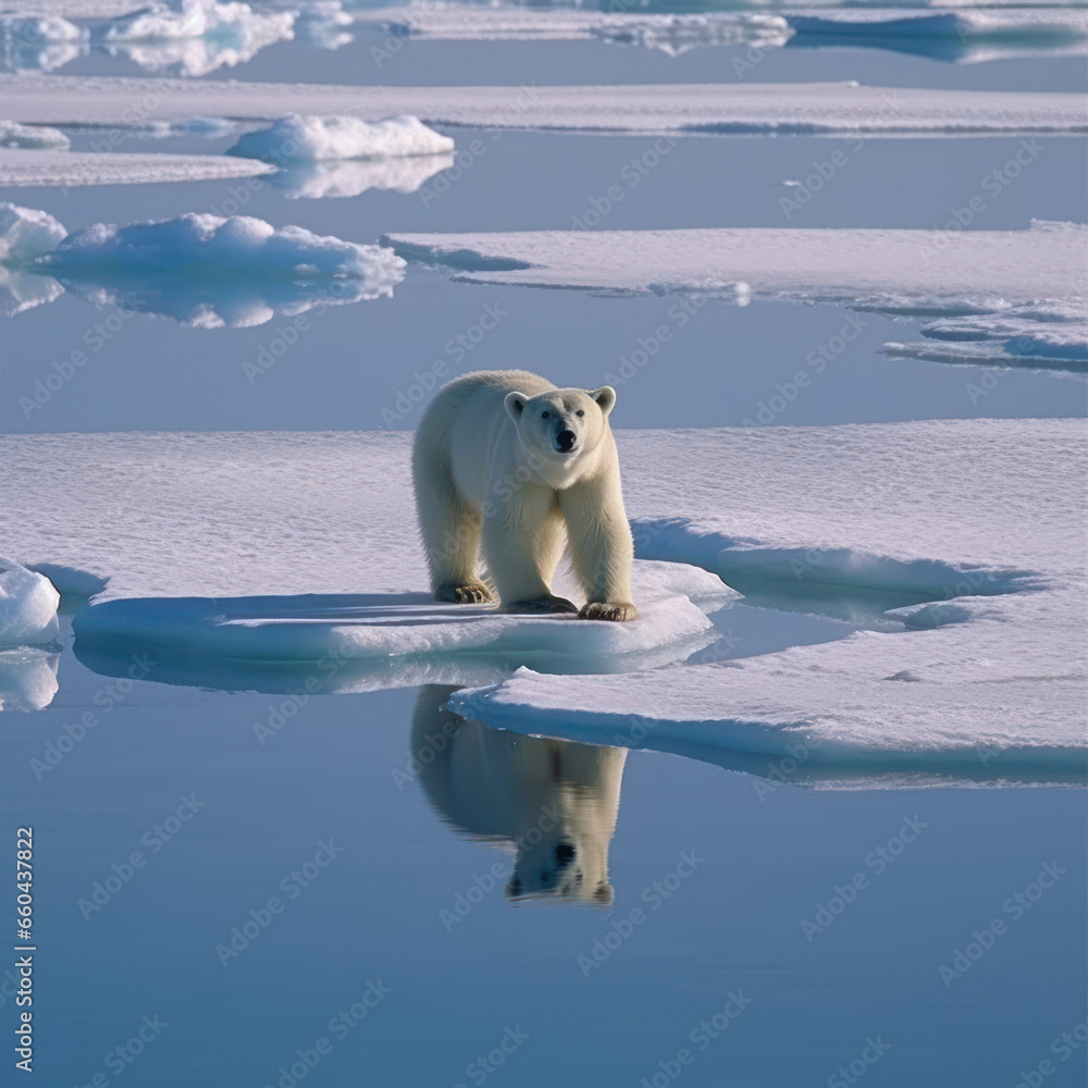 polar bear on ice polar bear on ice