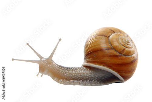 Enchanting Gastropod: Beautiful Snail Isolated Transparent Background