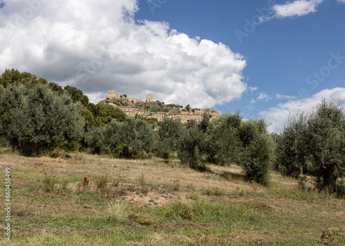 Montemassi a fortified village in the province of Grosseto. Tuscany. Italy photo