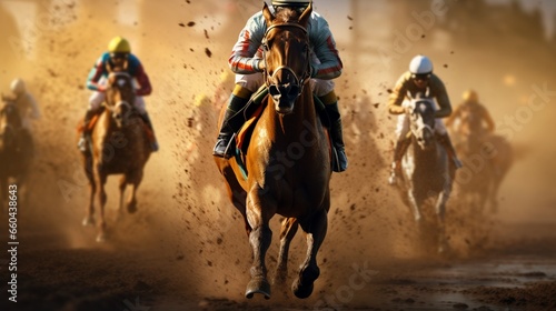 Immerse yourself in the mesmerizing world of horse racing, where champions are born.  © hamad