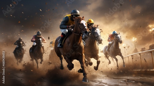 Immerse yourself in the mesmerizing world of horse racing, where champions are born.  © hamad