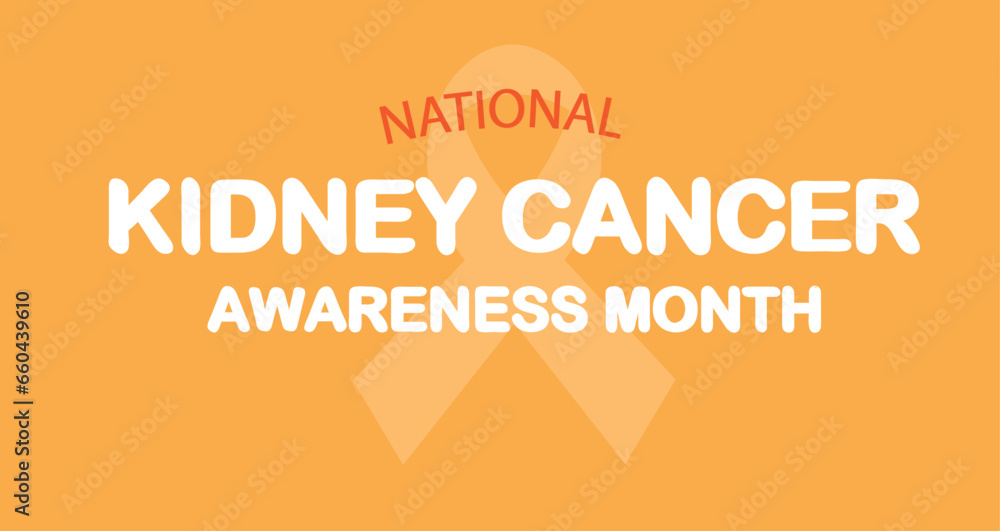 National Kidney cancer awareness month template vector art illustration