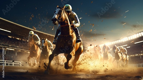 Prepare to be spellbound by the virtual spectacle of high-speed horse racing brought to life. 