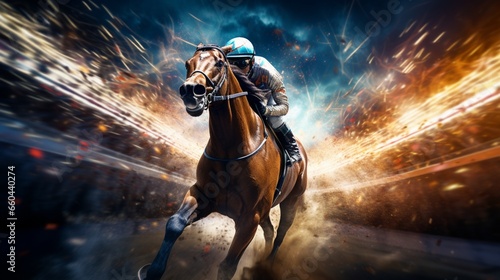 Watch in awe as the virtual racetrack comes alive with the speed and power of controlled horses. 