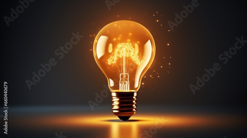 light bulb on black background generated by AI