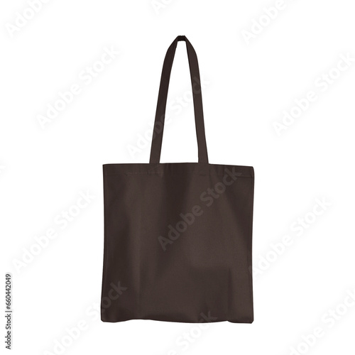 Blank tote bag mockup for presentation design, prints, patterns. Brown canvas tote bag