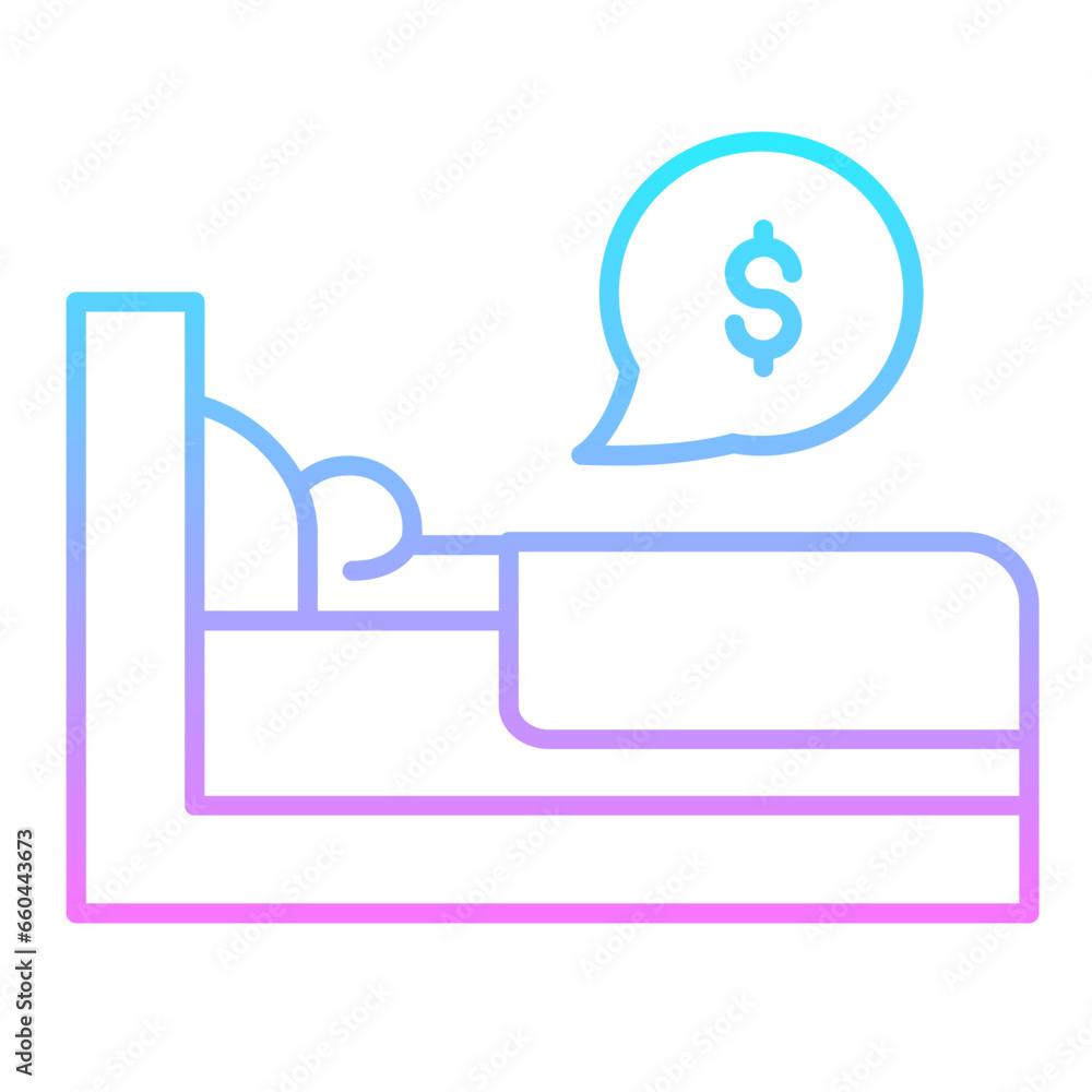 Income Gradient Icon Income Gradient Icon