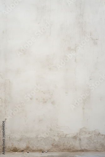 White and rough texture background with blank wallpaper. Worn wall and peeling paint. © Cala Serrano