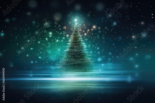 Christmas tree with bokeh light.