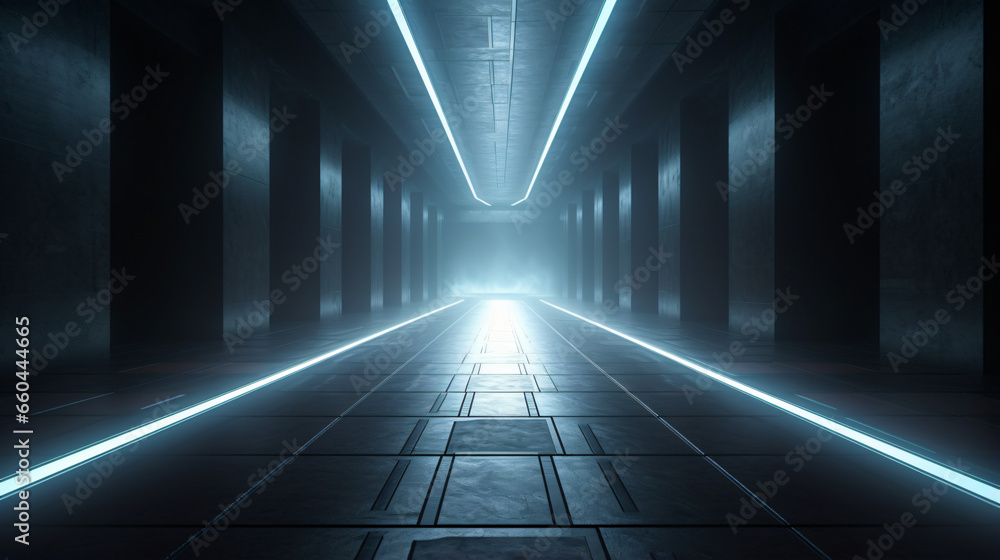 Dark Sci Fi Alien Futuristic Modern Tiled Floor