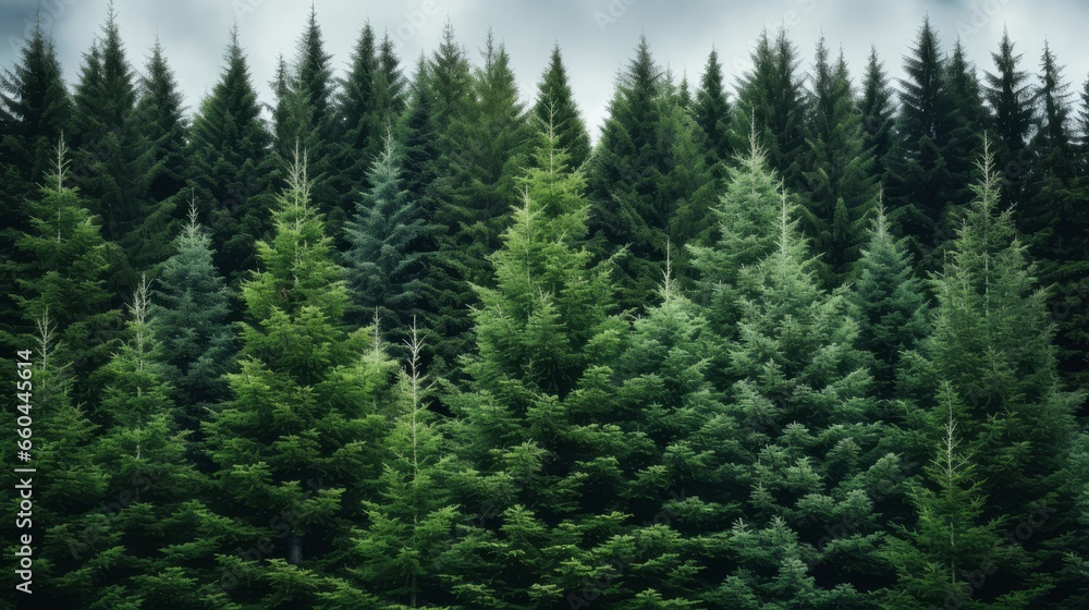 Pine forest in the mountains, Generative AI Pine forest in the mountains, Generative AI