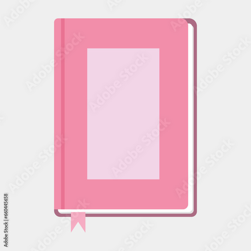 pink hardcover book - top view